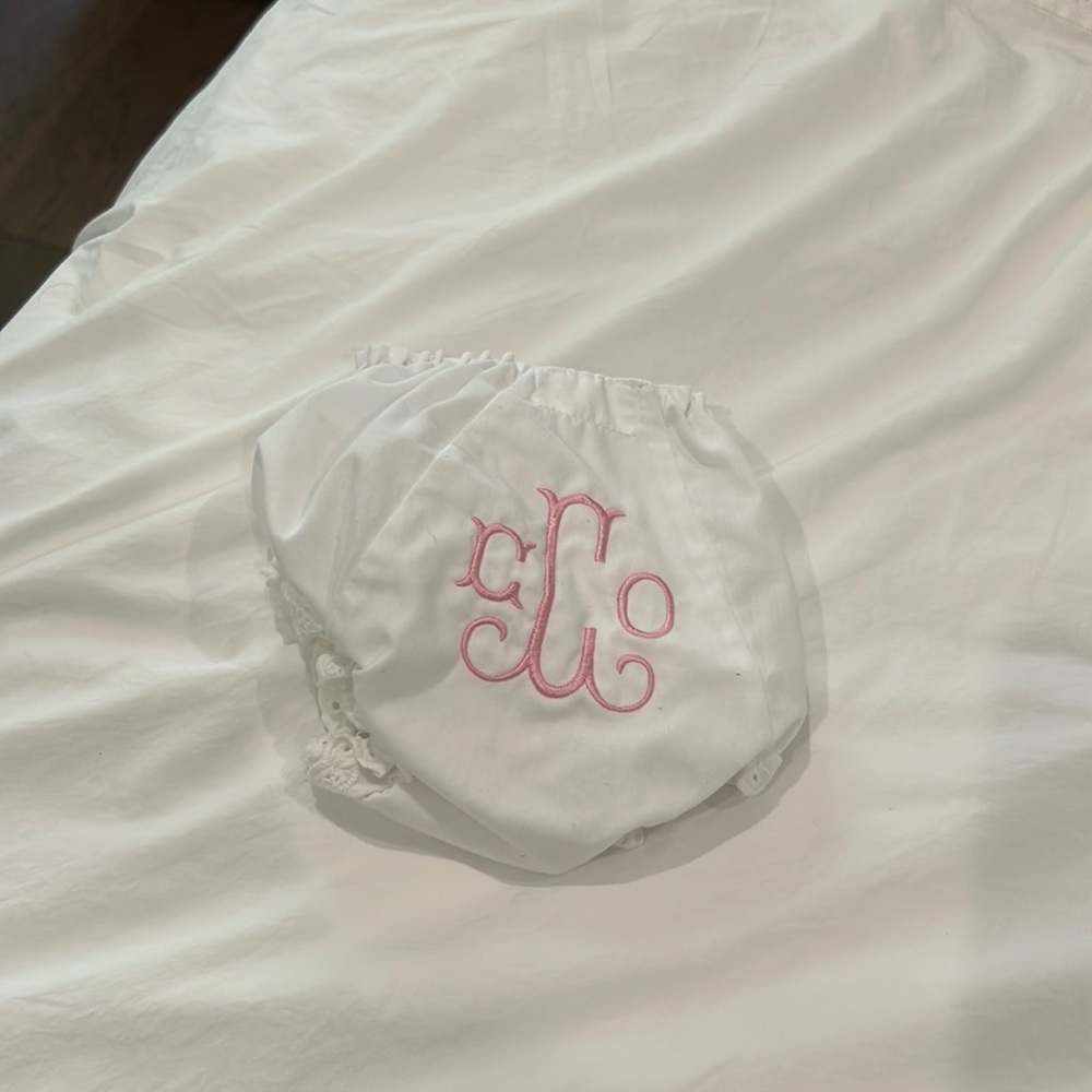 Diaper cover/bloomer size 1 - monogrammed CCO